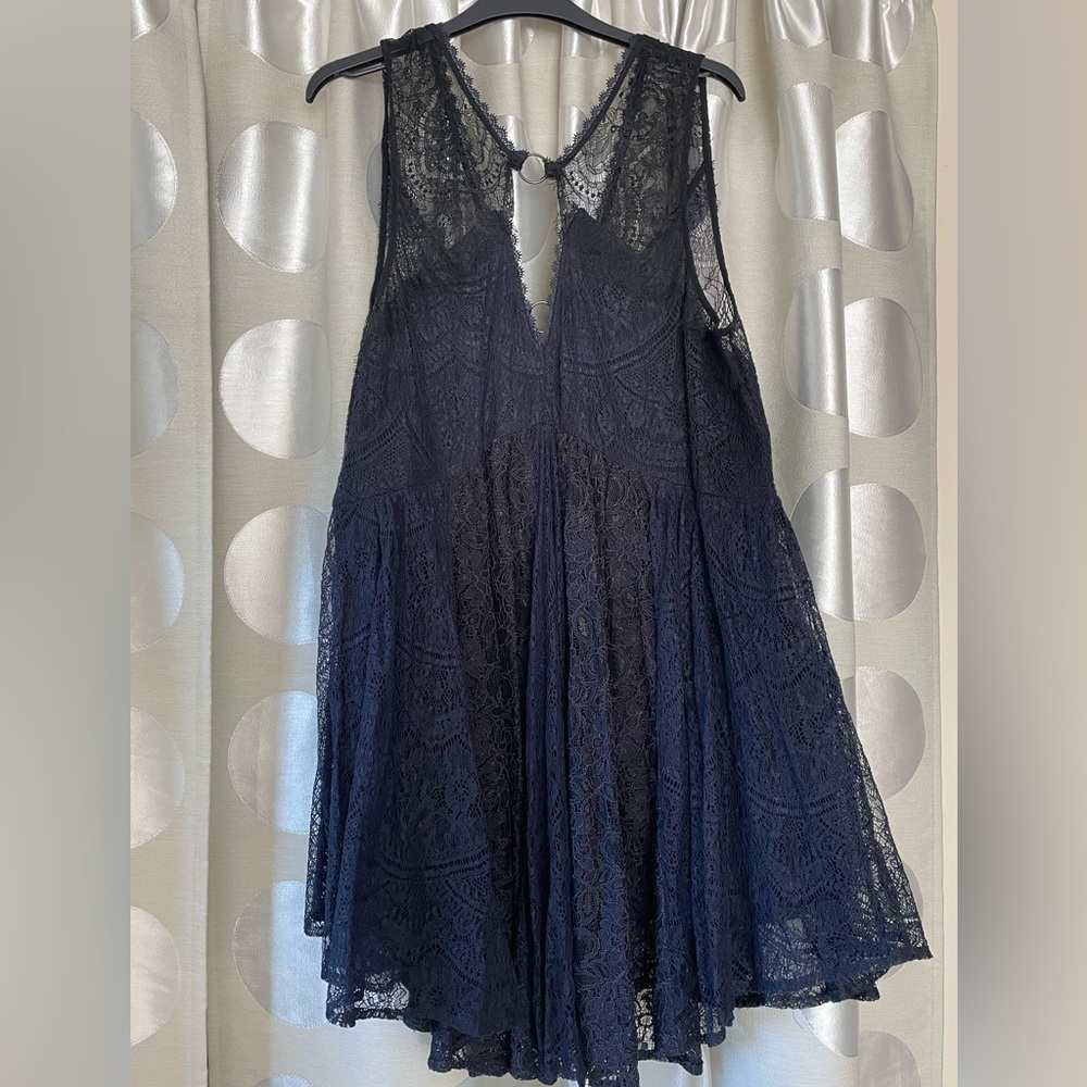 Free People Long Lace Top